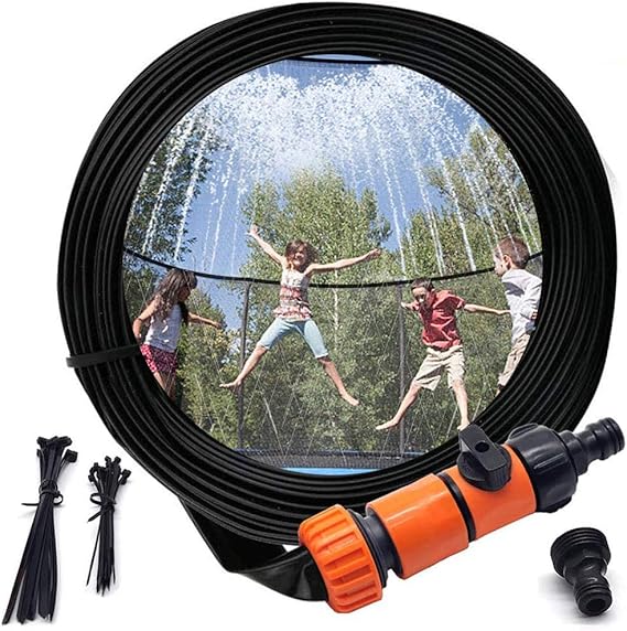 LINGS Trampolin-Sprinkler für Kinder, Outdoor-Wasserpark-Sprinkler für