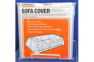 U-Haul Moving & Storage Sofa Cover (Fits Sofas up to 8' Long) - Water Resistant Plastic Sheet Couch Protection - 42" x 134"