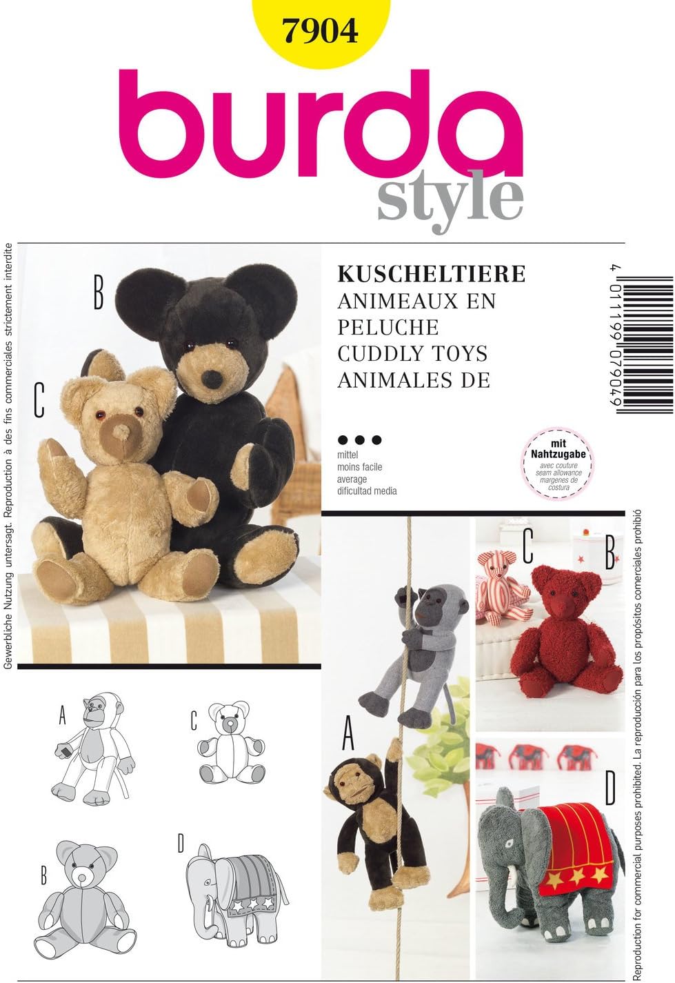 monkey sewing pattern