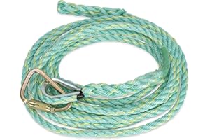 Peakworks Premium Vertical Lifeline - Fall Protection Polysteel 5/8" Diameter Rope made for Construction, Roofing, Rock/Tree 