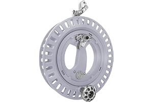 emma kites Gray 10.6in Large Kite Reel with Ball Bearing Smooth Rotation Omnibearing Line-Guide Ratchet Lock Professional for Adult Large Kite Flying