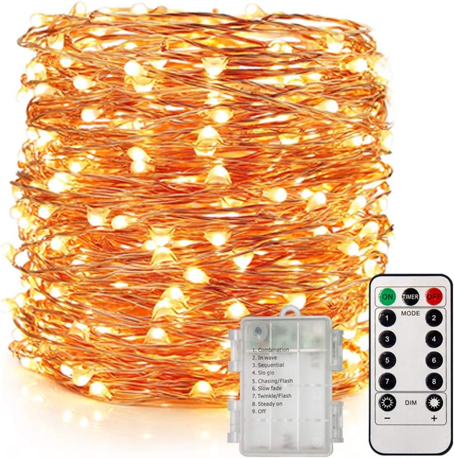 UPGRADE EYTXDC-20200030308 String Lights, 200 LED Warm White