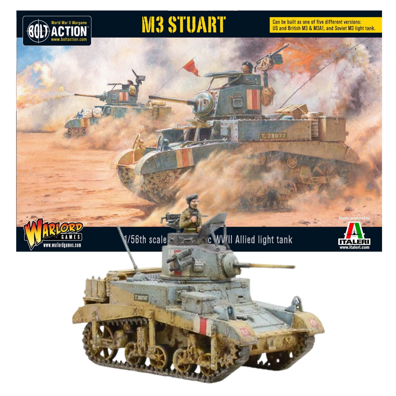 MRY-SFW US M3A3 Stuart Light Tank Model Kit – 1/87 HO Scale Military Resin Model For Railway Diorama - View #2