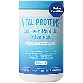 Vital Proteins Collagen Peptides Powder Advanced with Hyaluronic Acid & Vitamin C, Collagen Supplements, Unflavored, 13 Servi