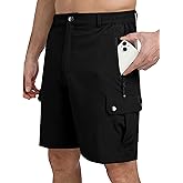 MoFiz Men's Qucik Dry Hiking Cargo Shorts 8"/9" Lightweight Outdoor Men's Stretch Golf Casual Shorts with 5 Pockets