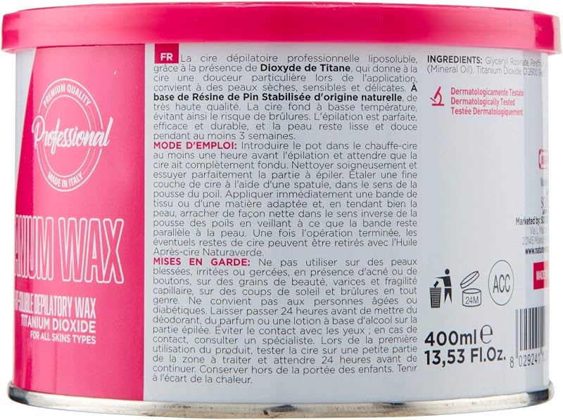 Cera depilatoria con dióxido de titanio para piel seca y sensible, 3 unidades (3 x 400 ml) — foto 4 de 6