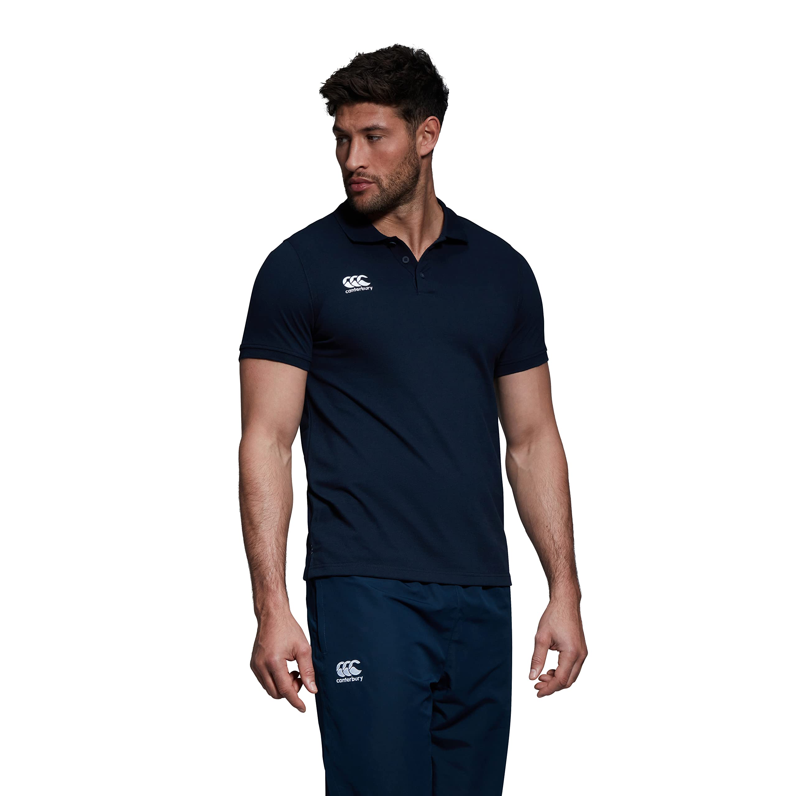 Canterbury CCC Waimak Polo Shirt, Men's Rugby Shirt, Casual Cotton Top For Long Lasting Comfort