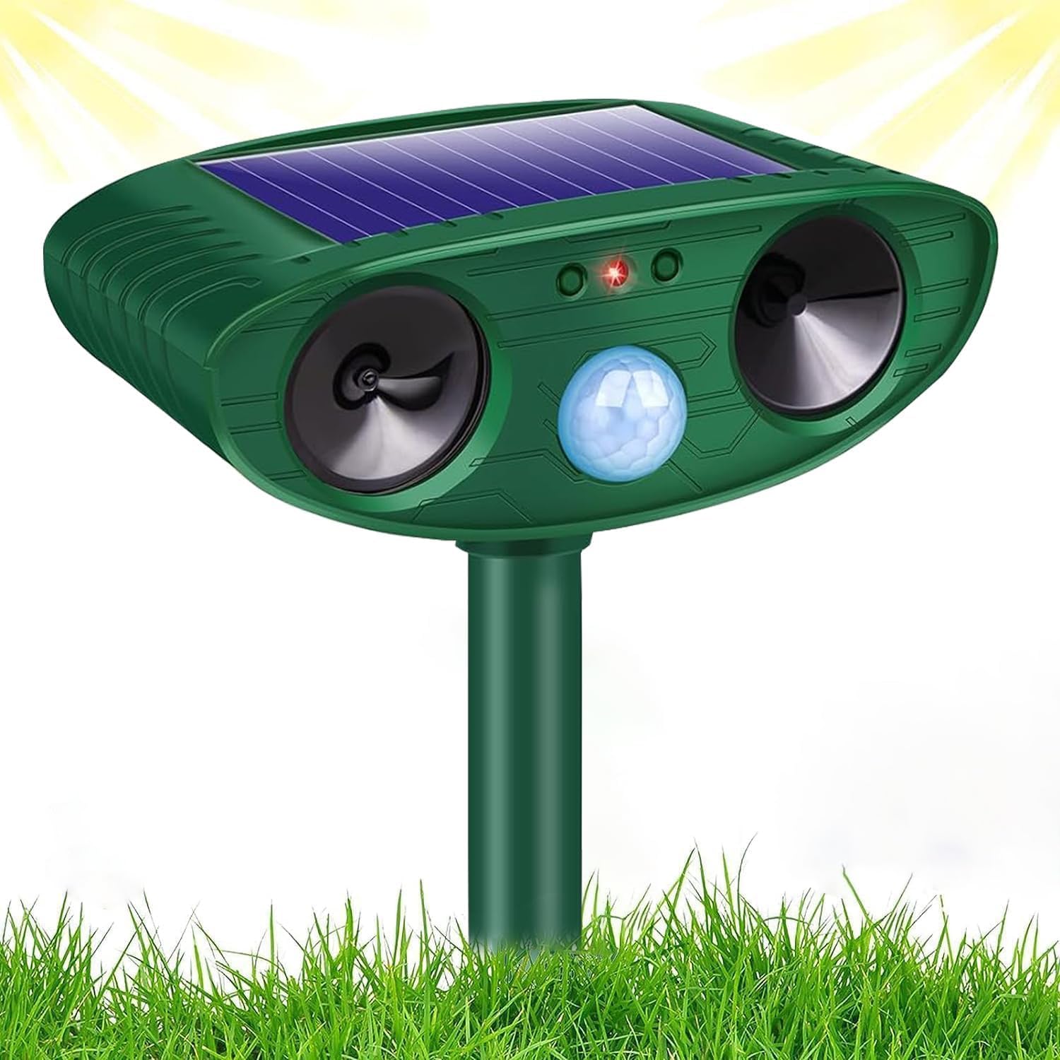 Joomouney Cat Repellent Garden, Ultrasonic Cat Deterrent Garden Solar Ultrasonic Animal Scarer Fox Deterrent with PIR Sensor, IPX4 Waterproof Outdoor Ultrasonics Animal Repellent for Cat,Dog,Fox,Bird