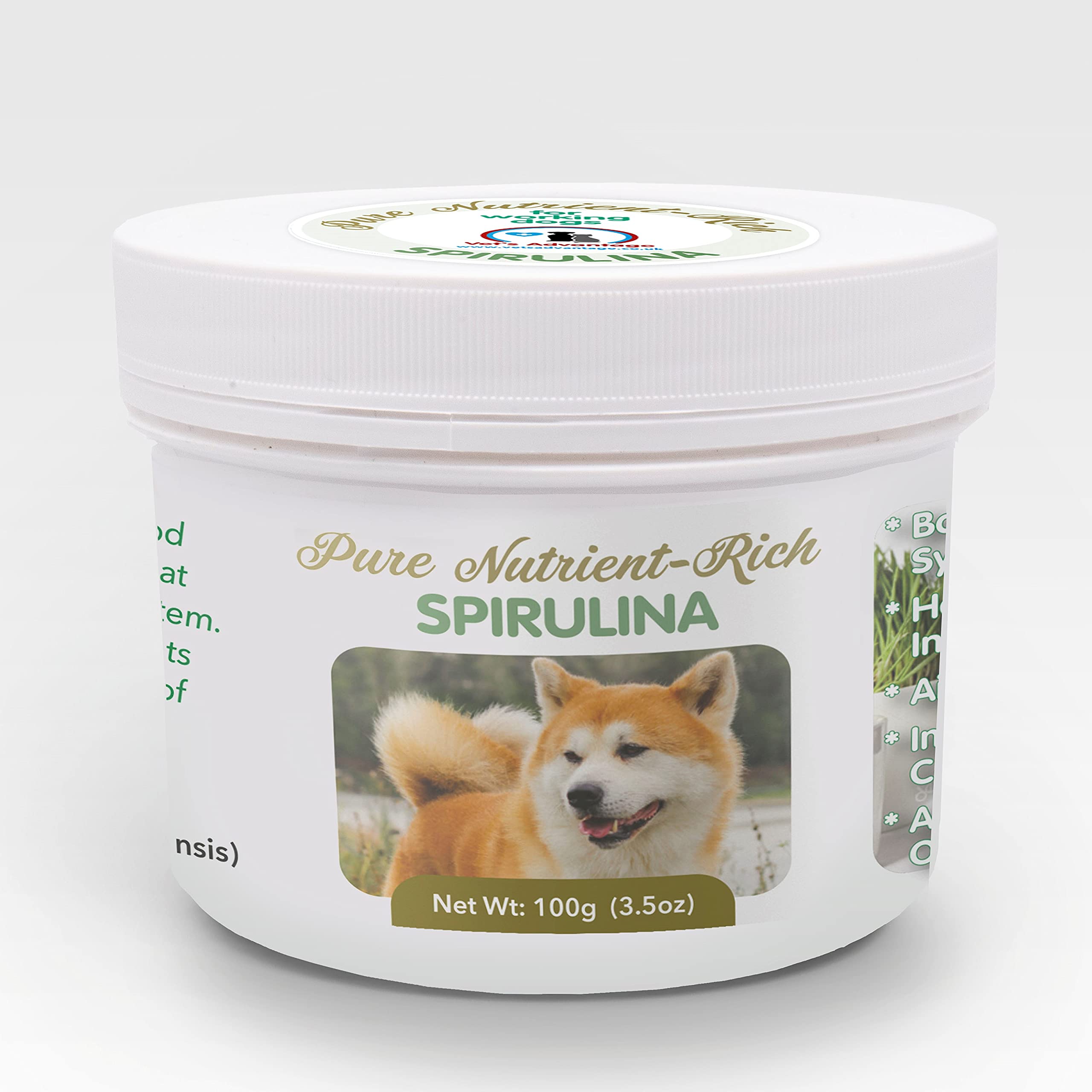 100% Pure Spirulina for Dogs – Nature’s Powerful High Protein Superfood for Maintaining a Shiny Coat, Healthy Skin and Overall Health