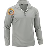 Cavva Mens Quarter Zip Pullover Thermal Fleece Lined Sweatshirts Long Sleeve 1/4 Zipper Athletic Winter Shirt