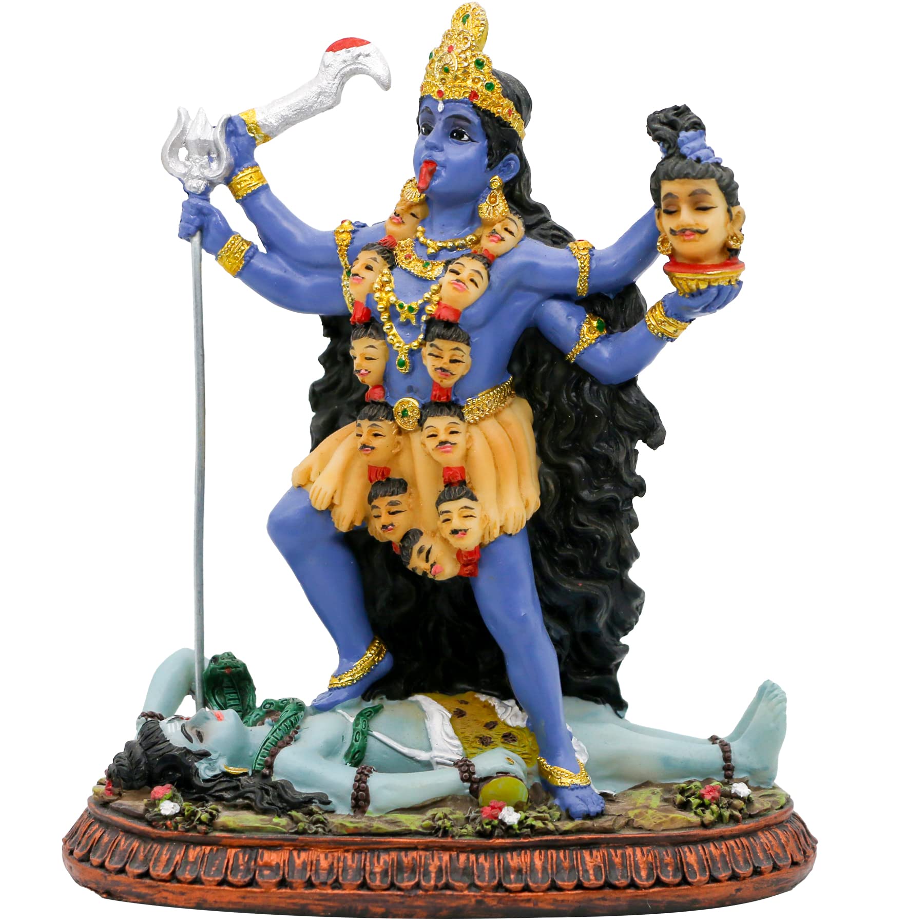 alikiki Kali Ma Statue - Hindu Goddess Kali, Destroyer Idol, Diwali Puja Gift & Altar Figure