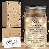 Splendest Bestie Gifts for Women Friendship, Mason Jar Night Light,Gifts for Friends Female,Best Gifts Friend Gifts for Women Birthday,BFF Soul Sister Work Bestie Gifts for Thankgiving Gifts