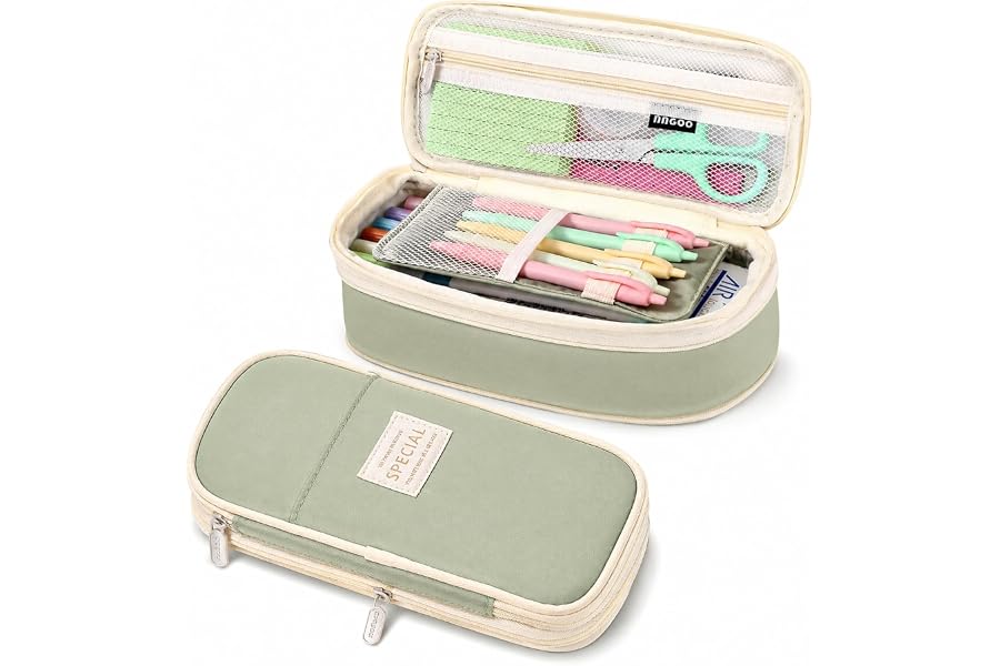 PUPTILY Pencil Case, Large Capacity Aesthetic Pencil Cases with Durable Zipper, Big Stationery Pencil Pouch for Women & Men,