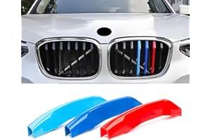 IIKSDII Front Grille Insert Trims Strips Grills Cover 3pcs For G01 X3 2018-2021 or G02 X4 2019-2021 7-Beam Exterior Decoration Accessories