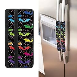 ASQVTIFE Halloween Bats Refrigerator Door Handle