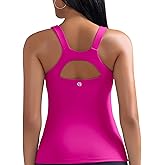 RUNNING GIRL Workout Tops for Women,Racerback Tank Tops with Built in Bras,Padded Sports Bra Yoga Tank Athletic Tops