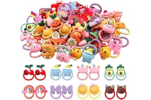 WillingTee 80Pcs Baby Hair Ties for Girls,Cute Small Hair Ties for Thin Hair,40 Pairs Ponytail Holders Elastic Hair Rubber Bands Hair Accessories for baby girls infant toddler kids