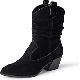 Amazon Essentials Women's Mid Calf Western Fashion Boots with Side Zip