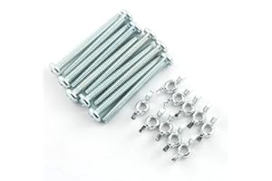 RuiLing 10 Sets Screw Bolts with Wing Nut Kit Zinc Plated Carbon Steel Mounting Hardware Fitting Fastenings- 10pcs 1/4"-20 Hand Tighten Wing Nuts + 10pcs 1/4"-20 x 2-1/2" Phillips Head Screw Bolt
