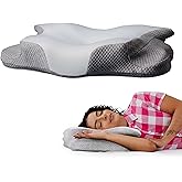IWS I WANNA SLEEP Cervical Original Neck Plus Gel Premium Ergonomic Memory Foam Cooling Pillow for Neck Pain Relief – Orthopedic Cervical Neck Pillow for Side Sleepers and Neck & Shoulder Support