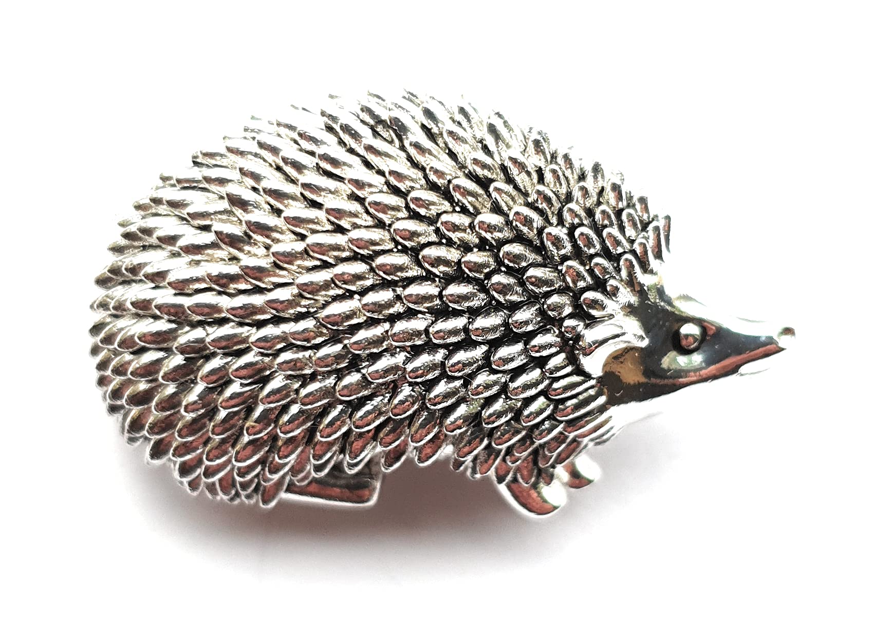 Equilibrium Silver Plated Country Hedgehog Brooch – Woodland Animal Gift