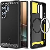 Spigen Rugged Armor MagFit Designed for Galaxy S25 Ultra Case [Fast Wireless Charging/Magnet for Galaxy] (2025) - Matte Black | Rugged Armor, MagFit, Magnet for Galaxy, 2025