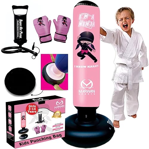 Inflatable Punching Pink Punching Bag 47 Girls Punching Bag With