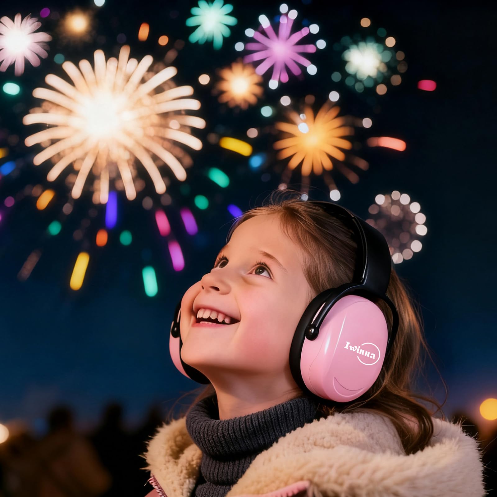 Kids Ear Defenders, Noise Reduction Ear Protectors for Children, Baby, Toddlers, Autism, Child Hearing Protection for Concert, Firework, Flight (Cherry Pink)