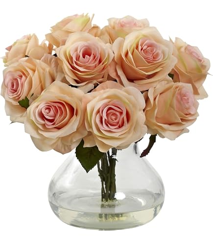 Nearly Natural Bouquet Di Peonie Artificiali - 43 Cm, Set Da 2, Fiori Finti In Seta Con Ortensia E Dalia, Per Decorazione Interni
