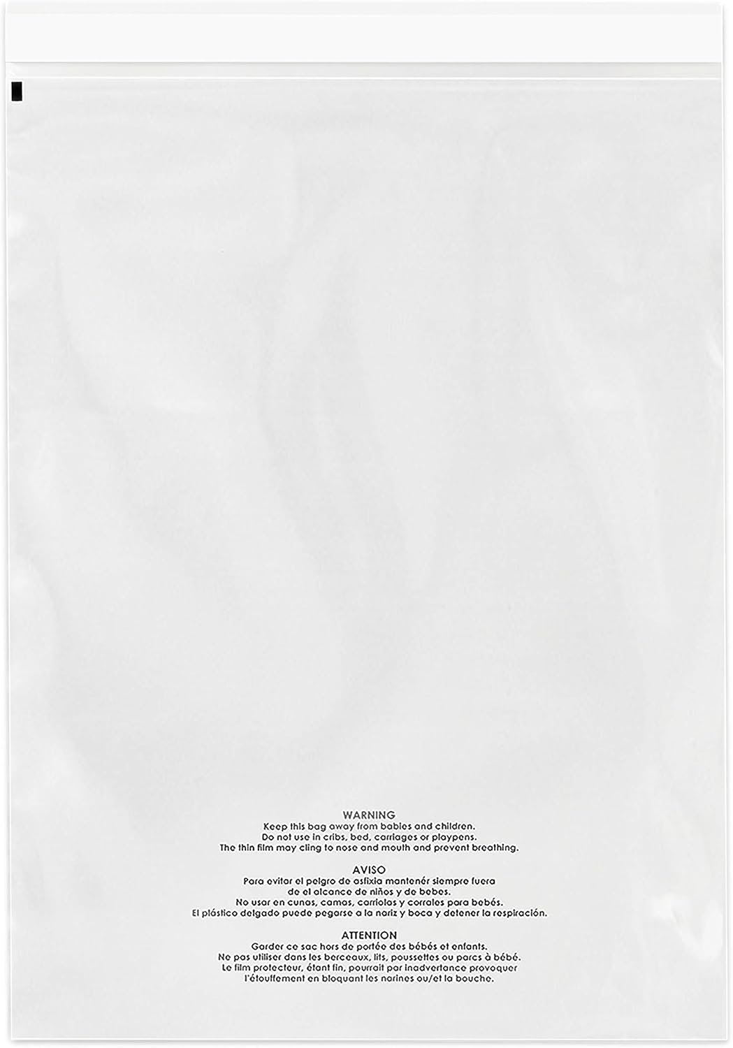 Spartan Industrial || 1000 Count - 8” X 10” Self Seal Clear Poly Bags with Suffocation Warning for Packaging, Shipping & FBA (More Sizes Available) - Permanent Adhesive: Home Improvement