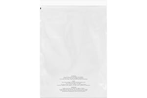 Spartan Industrial - 14" X 20" (500 Count) Self Seal Clear Poly Bags with Suffocation Warning for Packaging, Clothes - Permanent Adhesive