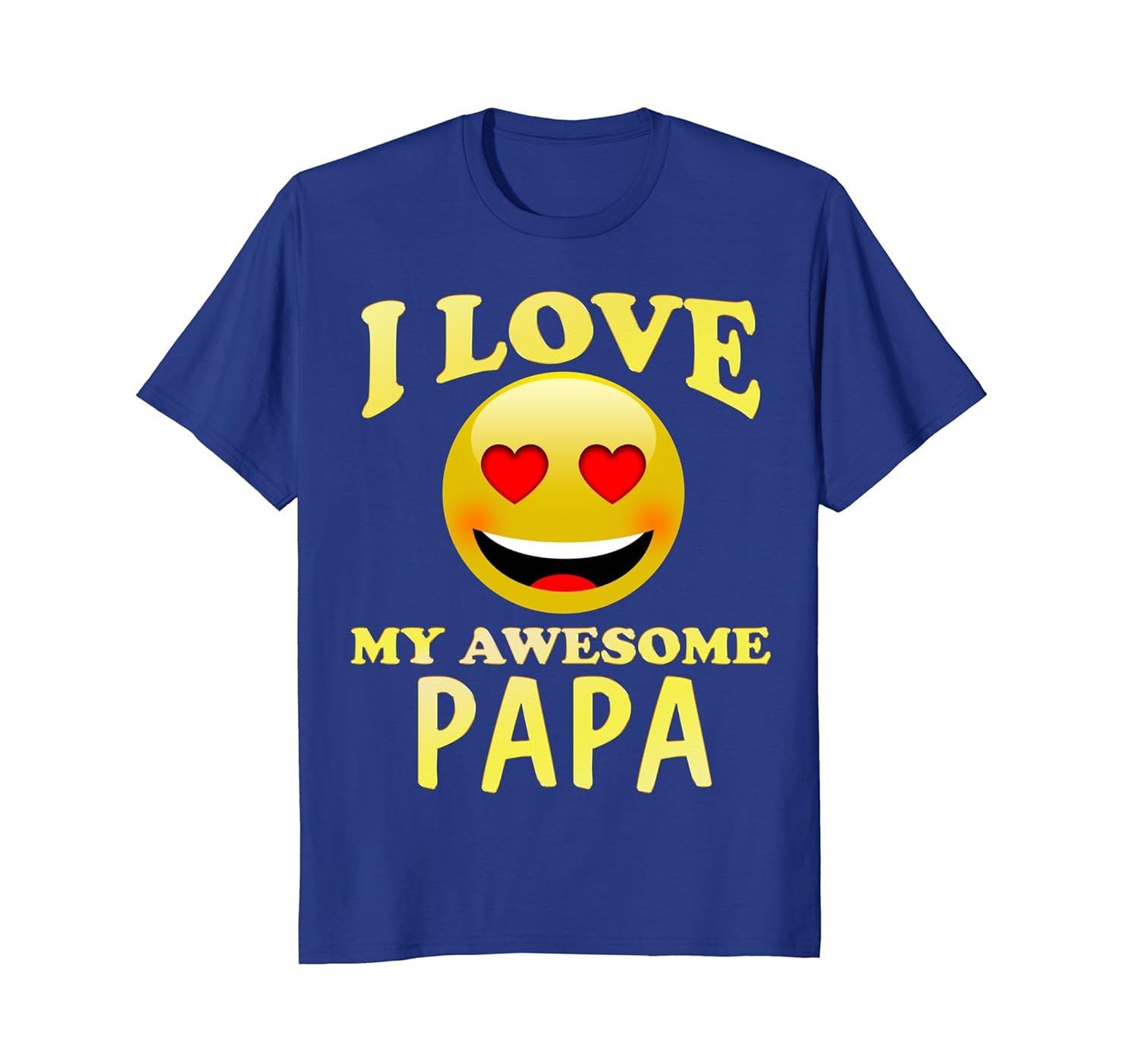 Heart Face Family Group Shirt I Love My Awesome Papa-anz