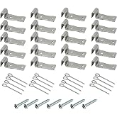 Jikaihong 20 Pack Sofa Zig Zag Spring Repair Brackets, Sofa Spring Repair Kit Includes All Hardware, Silver