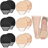 Tweruna 6 Pairs Toe Topper Half Socks for Women, Non-slip Toe Covers for Women, Black and Skin No Show Mule Socks, Seamless Half Sock for Mules Clogs