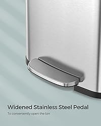 SONGMICS Kitchen Trash Can, 13-Gallon Stainless