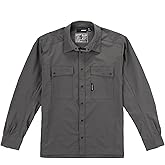 TRUEWERK Men's Long Sleeve Cloud Work Shirt - Button Down, Lightweight, Fast-Drying, Breathable, and SPF Shirts