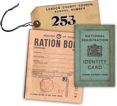Memorabilia Pack Co. WW2 Replica Ration Book Evacuee Tag ID Card
