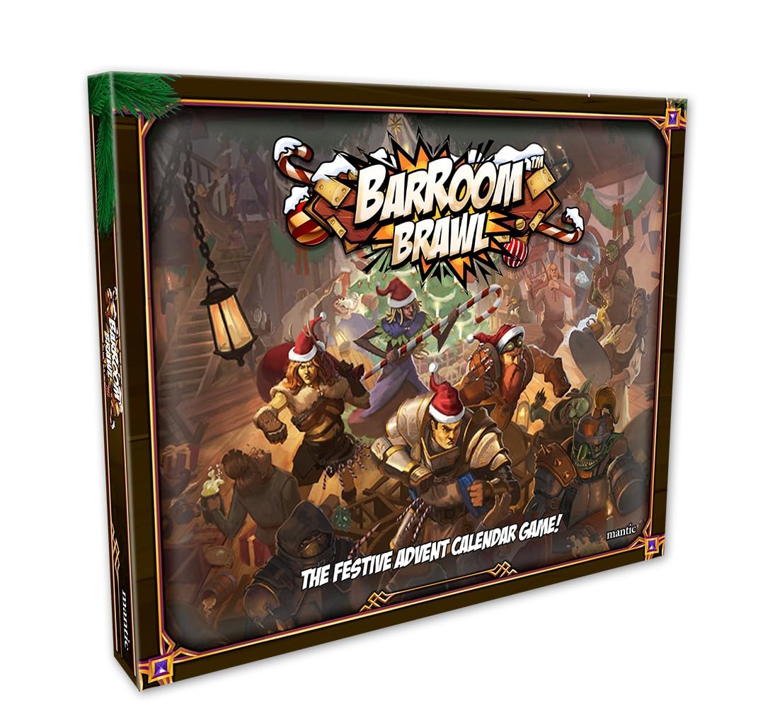 Barroom Brawl: Advent Calendar | 24-Day Festive Tabletop Game Countdown | Miniatures, Tavern Scenery, Dice & Tokens | Christmas Game Experience