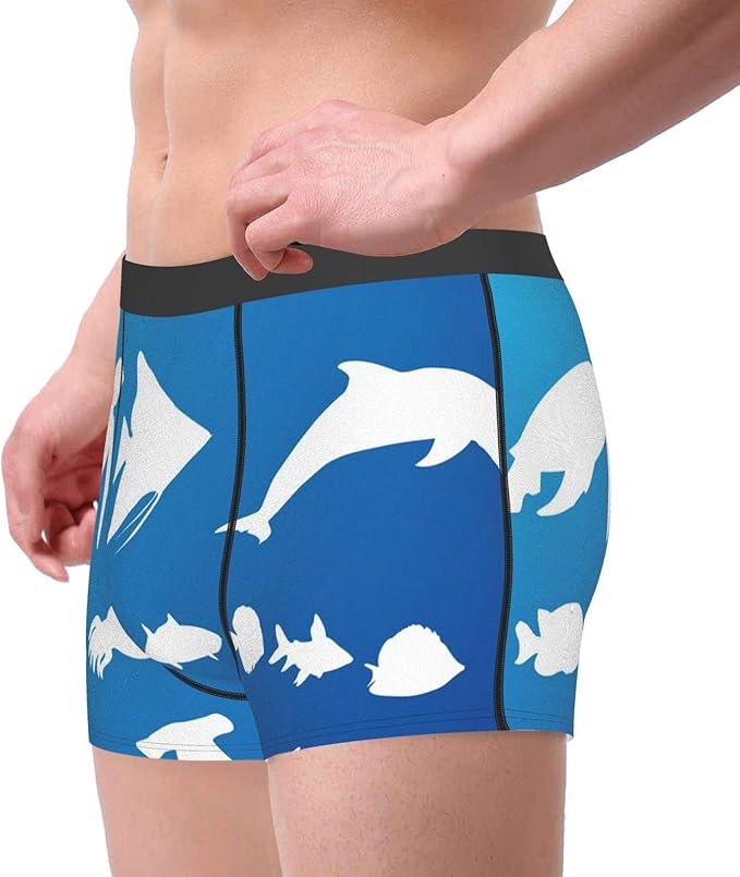 Sea Animals Men'S Underwear Stretch Boxer Briefs, Very Softand