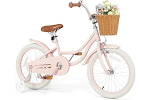 OLAKIDS Kids Bike, 12 14 16 18 20 Inch Toddlers Bike for Girls Boys Age 3-8 Years, Children's Bicycle with Training Wheels Re
