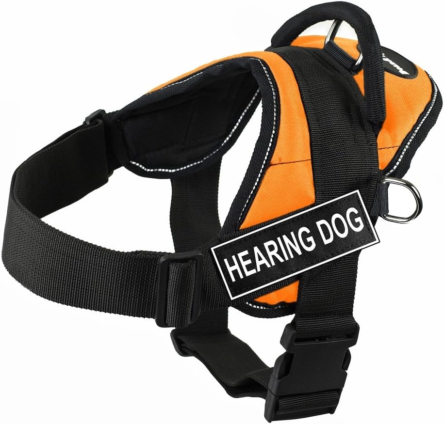 Dean & Tyler Fun Hearing Dog Medium Orange Harness with
