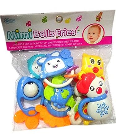 Shreeja Collections Cute Baby Rattles Toy for Babies - Set of 8pcs Rattles - Teether, Shaker, Grab, Spin Rattle, Musical Toy Set for Baby Infant, Newborn
