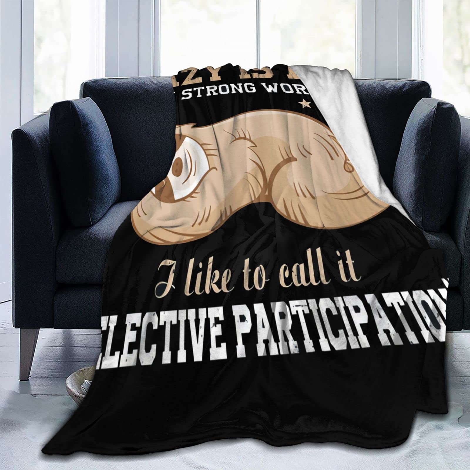 ASLIGI HOME STORE Sloth Blanket Super Soft Comfortable Warm Anti-Pilling Sloth Warm Blanket Suitable For All Seasons Bed Linen Sofa And Plush Decoration Travel Camping Blanket 100x130cm