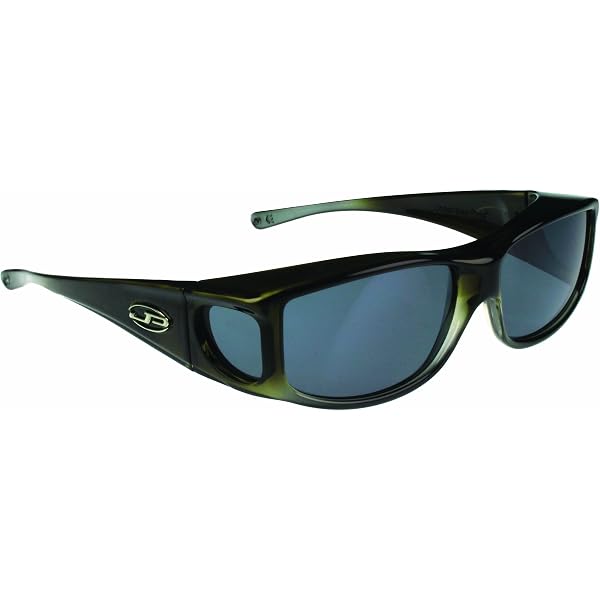 Fitovers Jett Polarized Sunglasses - Designed To Fit Over Medium Oval Prescription Glasses, Olive Charcoal - View #2