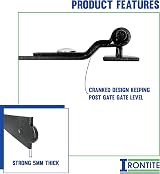 IRONTITE Cranked Black Gate Hinges Heavy Duty 300mm Hook Band Wooden Gate view 4