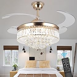 Panghuhu88 42" Invisible Ceiling Fan Chandelier