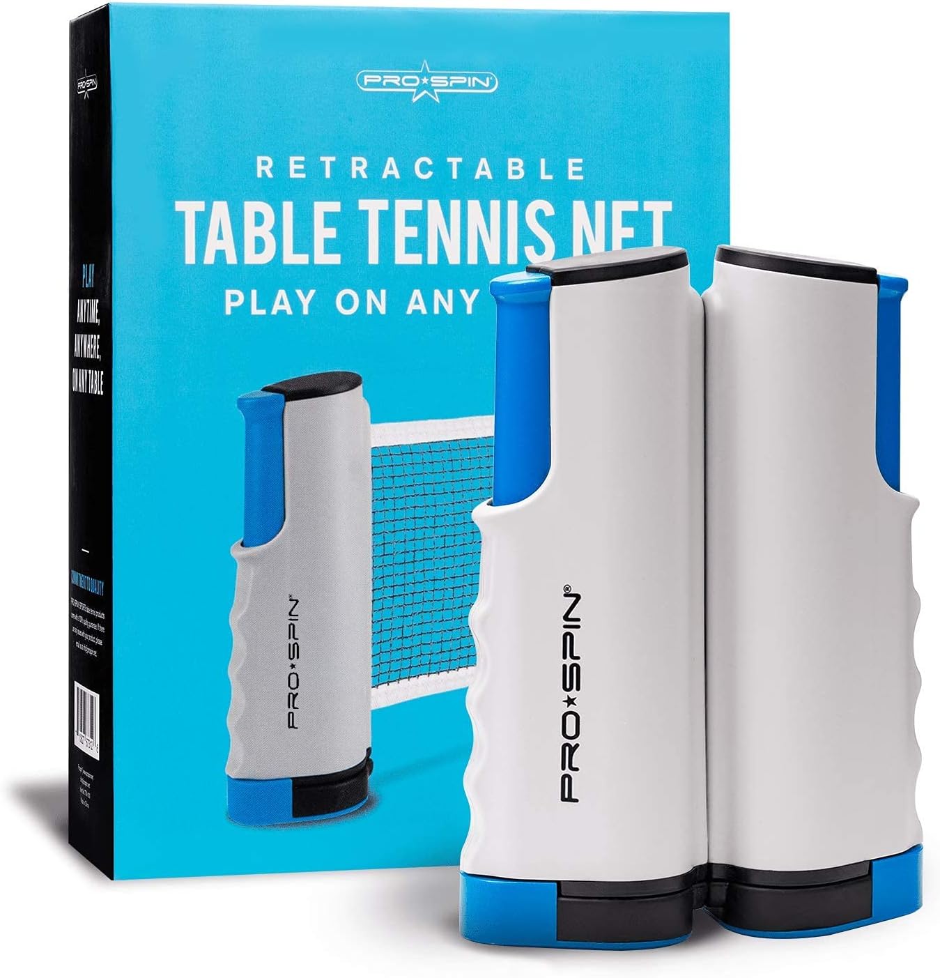PRO SPIN Play Anywhere Portable Ping Pong Net – Retractable Table Tennis Net for Any Table Includes Convenient Storage Bag : Sports & Outdoors