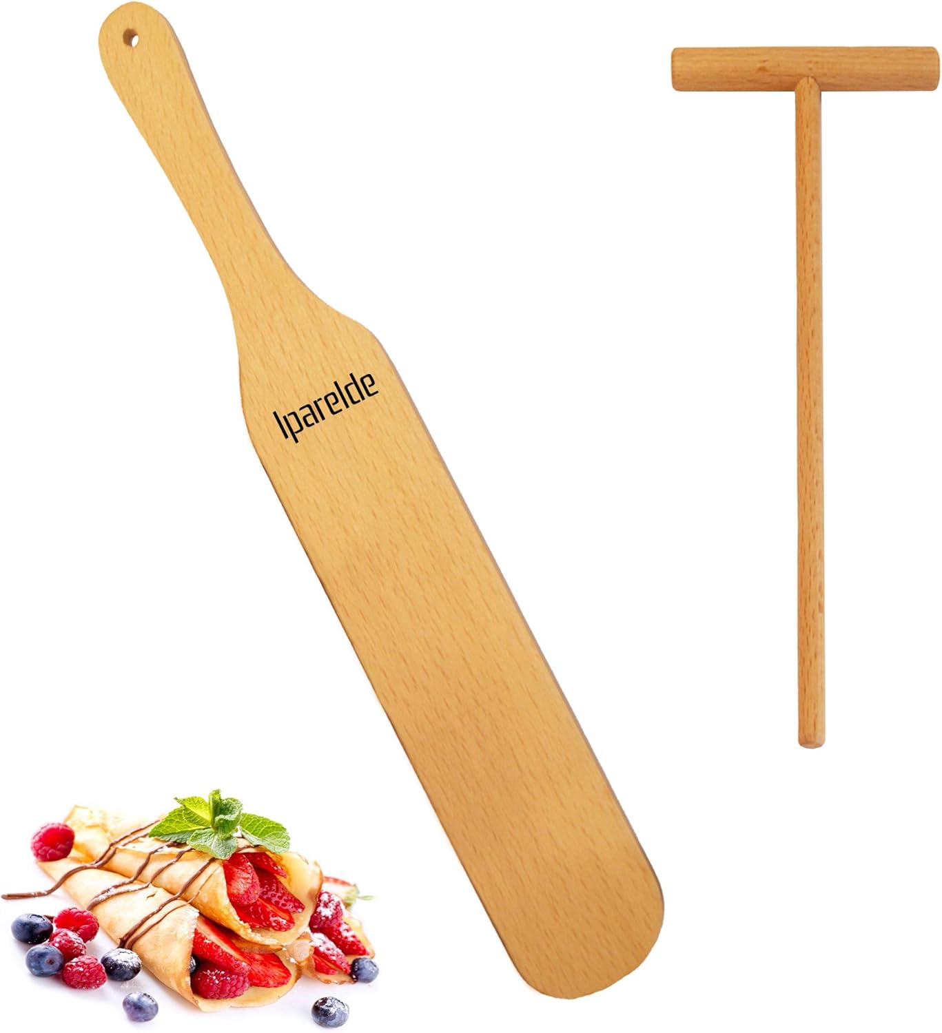 Crepe Spreader Spatula Turner Crepe Spreader Spatula Set Kit Natural Beechwood