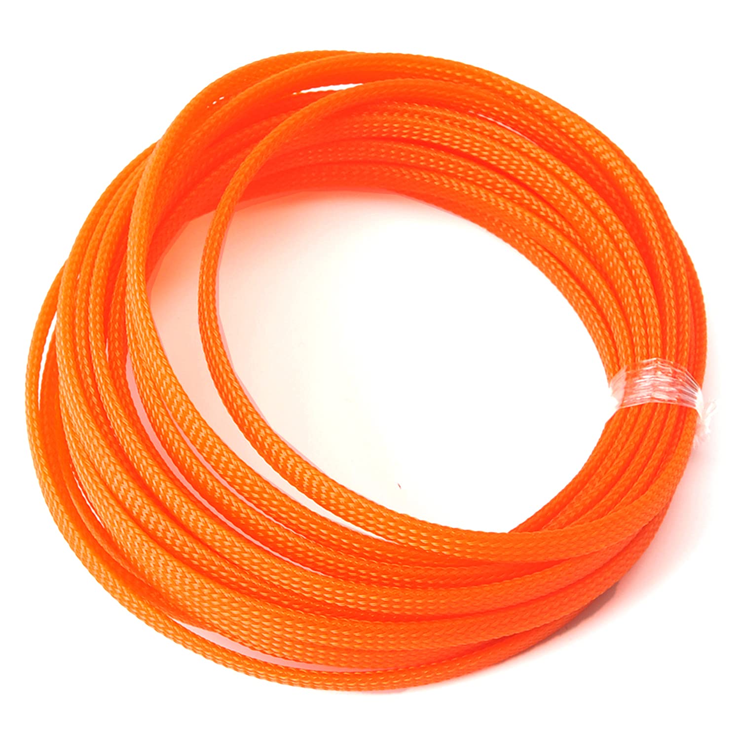 Othmro 5m Cable Tidy Sleeve, Diameter 6mm, Braided Cable Management Protector, Cable Organizers Wire Tidy Tube for Desk TV PC, 1 Pc Orange
