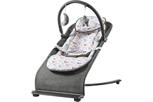 YHPOYLP Baby Bouncer, Portable Bouncer for Baby,Baby Bouncers for Infants with 3-Point Harness,Bouncer for Babies 0-6 Months, Grey